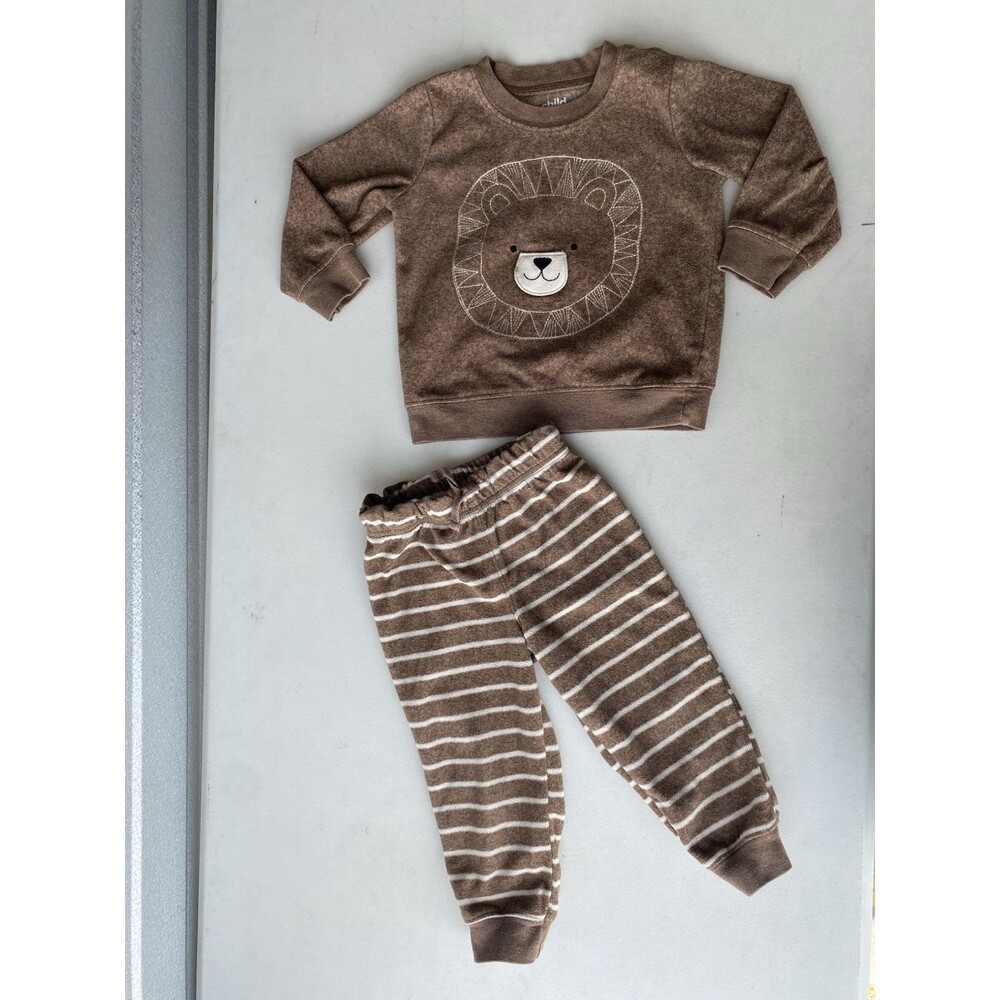 Child of Mine by Carters Baby Boy 18M Lion Fleece Sweatshirt Pants Set